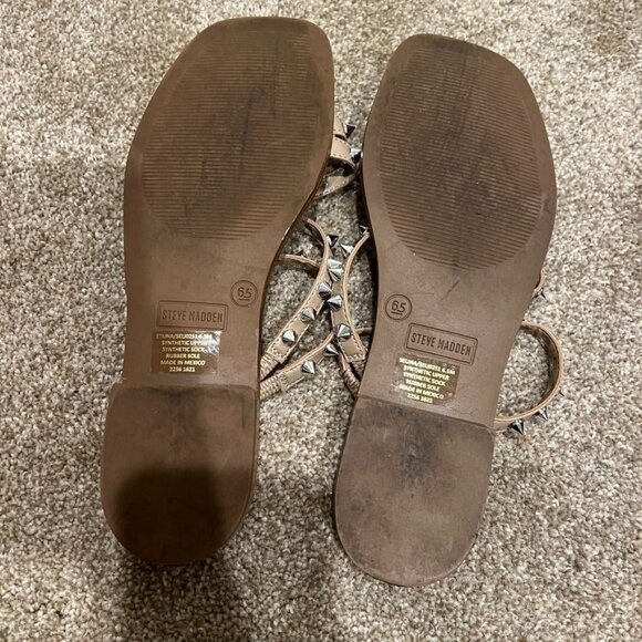 Steve Madden Skyler Studded Faux Leather Sandals Size 6.5 - Picture 4 of 5